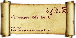 Üveges Róbert névjegykártya